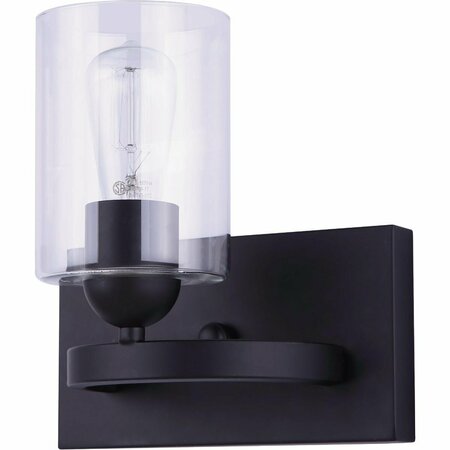 CANARM GS 1Lt Black Clear Vanity Light IVL370A01BK-B